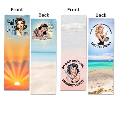 Funny Bookmarks for Women Book Lovers, Hilarious Retro Housewife Theme, Cute Sarcastic Sayings Bookmarkers