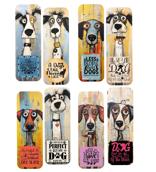 Adorable Dog Bookmarks with Cute Dog Lover Sayings On Each. Dogs, Books, and Coffee. True Love Has Four Paws, A Dog's Tail Never Lies, and More. Made in USA.