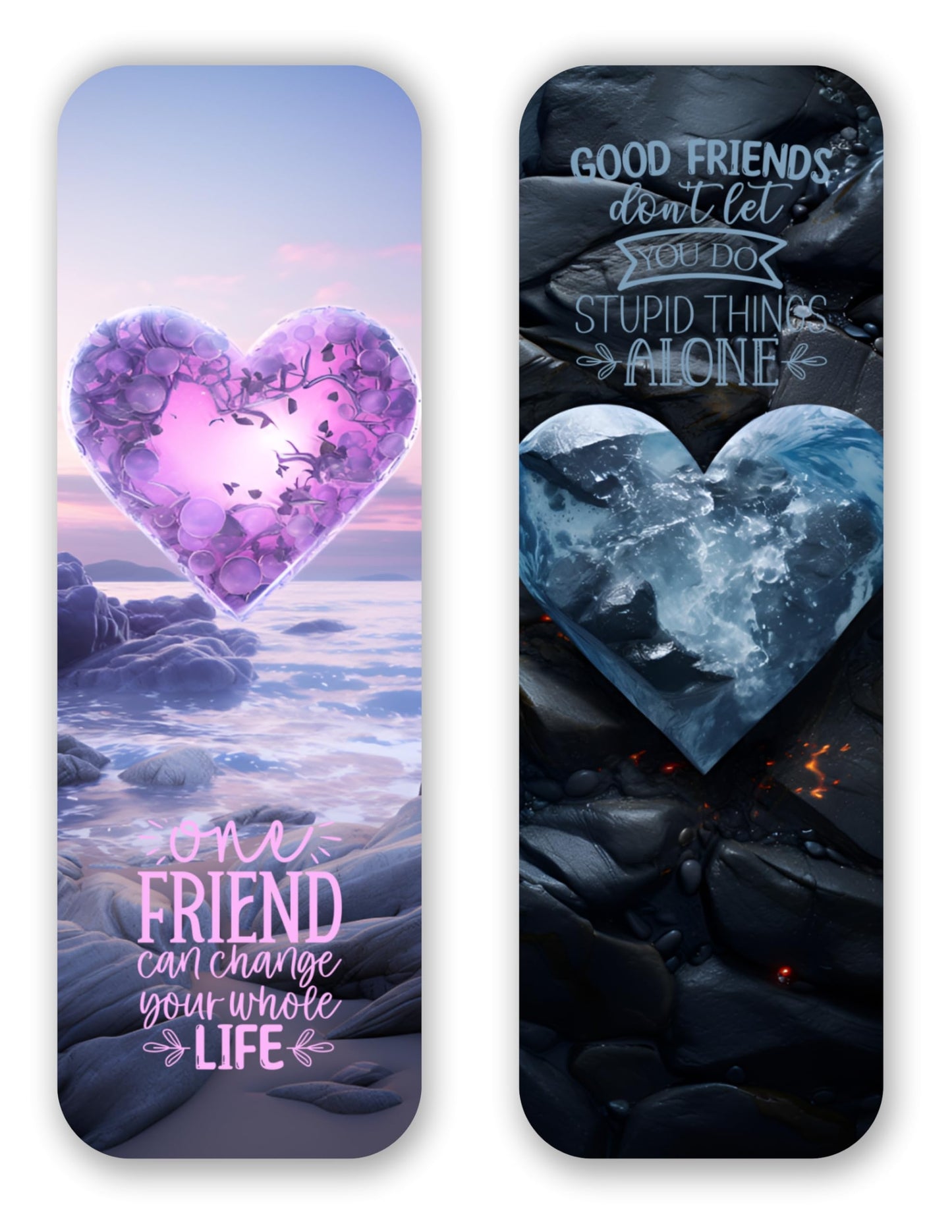 Funny Friends Bookmark Set. Pretty Bookmarks with Cute Sayings and Quotes About Friendship and Best Friends. These Beautiful Bookmarks are Made in The USA.