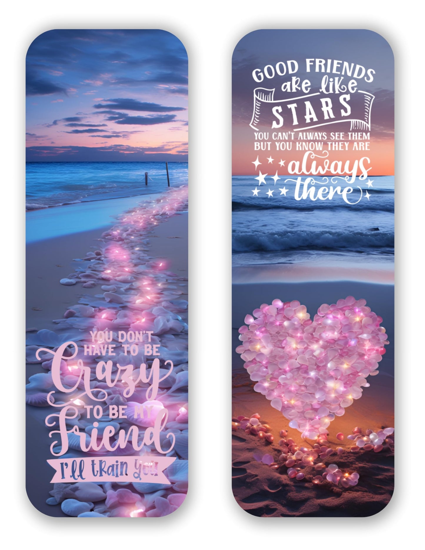 Funny Friends Bookmark Set. Pretty Bookmarks with Cute Sayings and Quotes About Friendship and Best Friends. These Beautiful Bookmarks are Made in The USA.