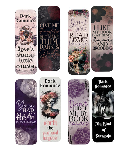 Dark Romance Bookmarks. Set of 11 Double Sided Dark Romance Bookmarks. Dark Twisted Romance Bookmarkers are Great Gift for Dark Romance Novel Lovers.