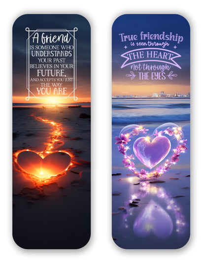 Funny Friends Bookmark Set. Pretty Bookmarks with Cute Sayings and Quotes About Friendship and Best Friends. These Beautiful Bookmarks are Made in The USA.