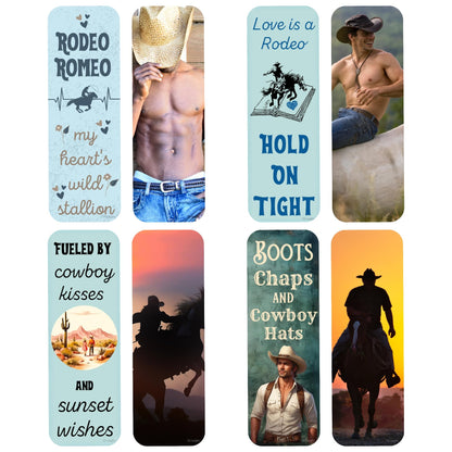 Western Romance Bookmark Set. Cowboy Romance Bookmarks. Great Gift for Western Novel Lovers and Cowboy Smut Books. Sexy Cowboy Bookmarks