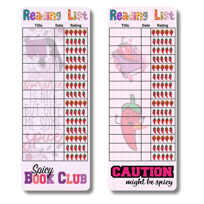 Spicy Romance Reading List Bookmarks. Set of 10. Steamy Novel Lover Book Tracker Bookmarks. Set of 10 Double Sided Book Markers to Keep Track of Your Romance Reading Conquests. Made in The USA.