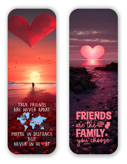 Funny Friends Bookmark Set. Pretty Bookmarks with Cute Sayings and Quotes About Friendship and Best Friends. These Beautiful Bookmarks are Made in The USA.