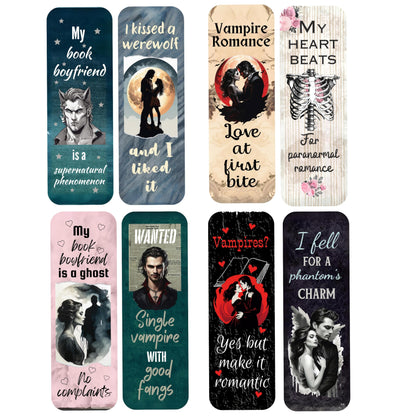 Vampire Bookmarks Set. Vampire, Werewolf, & Ghost Theme Bookmarks. Great Gift for Paranormal Romance Novel Lovers. Paranormal Romance Bookmark Set